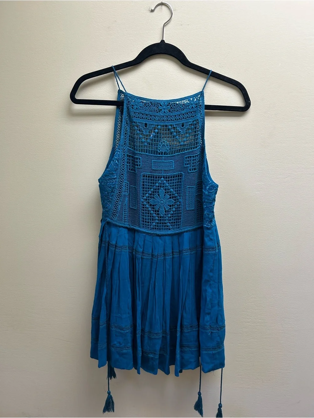 Free People Emily Crochet Mini Dress
